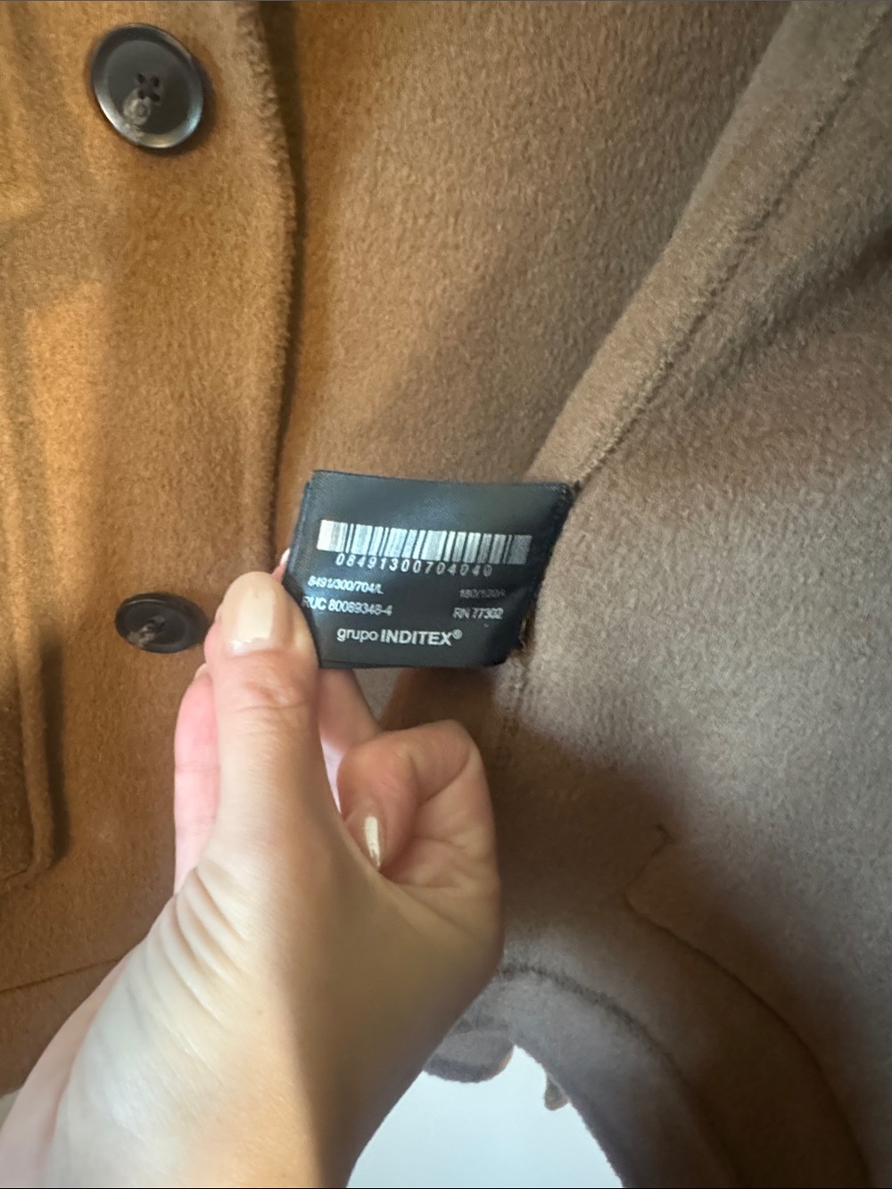 Zara Men’s Brown Wool Blend Shacket - Picture 5 of 7